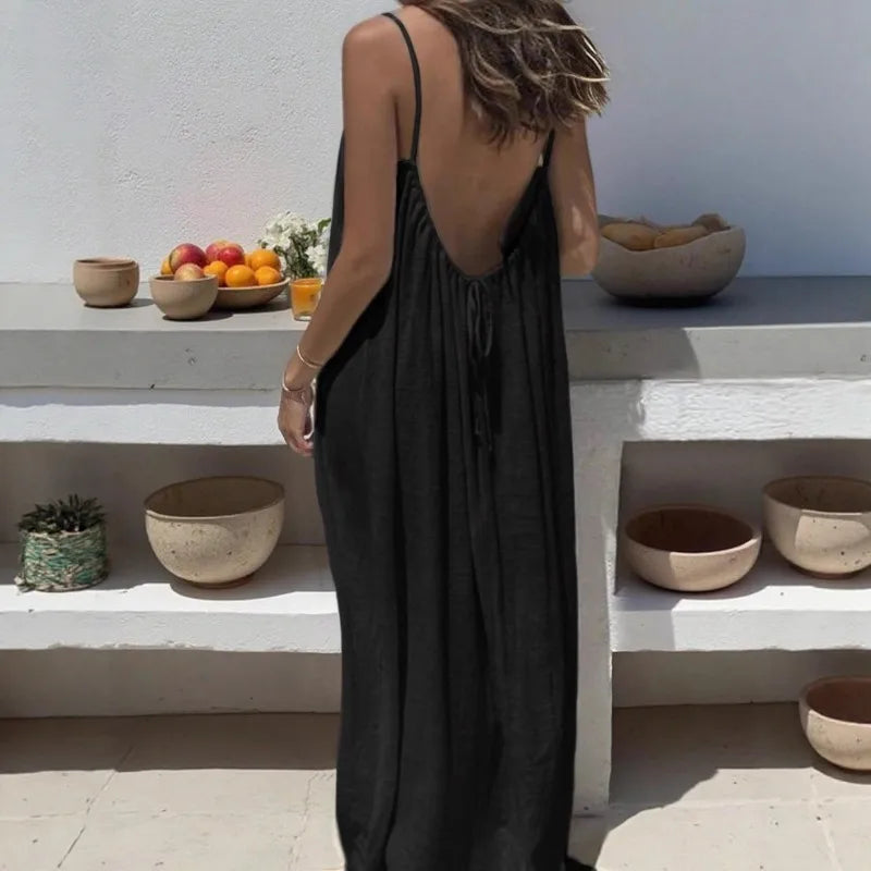 2026 Loose-Fit Spaghetti Strap Dress