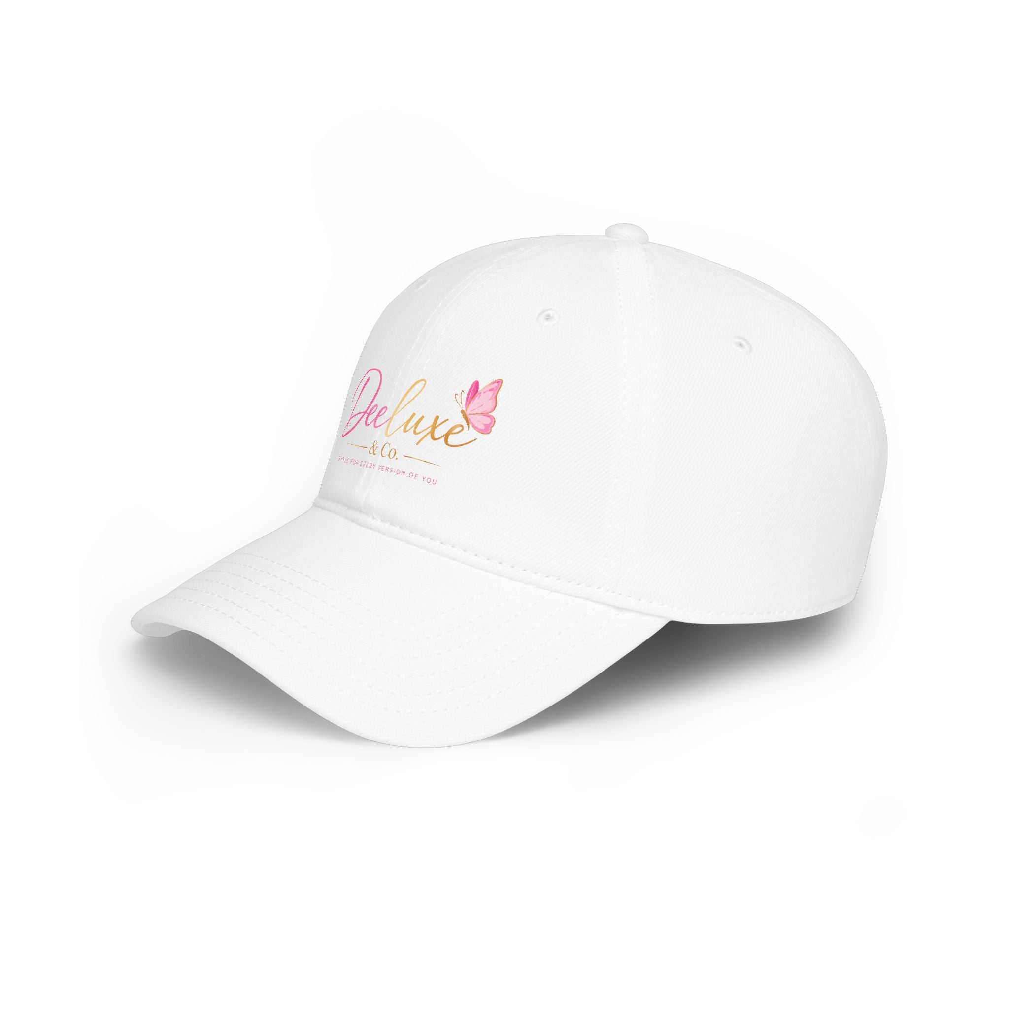 DeeLuxe Signature Baseball Cap — Embroidered Butterfly Logo Low Profile Cap