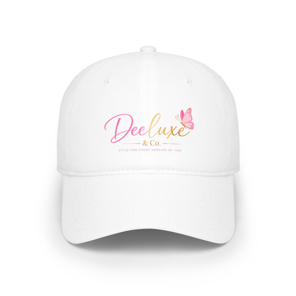 DeeLuxe Signature Baseball Cap — Embroidered Butterfly Logo Low Profile Cap