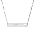 Cutout Cross Bar Necklace — Personalized Engraved Christian Jewelry
