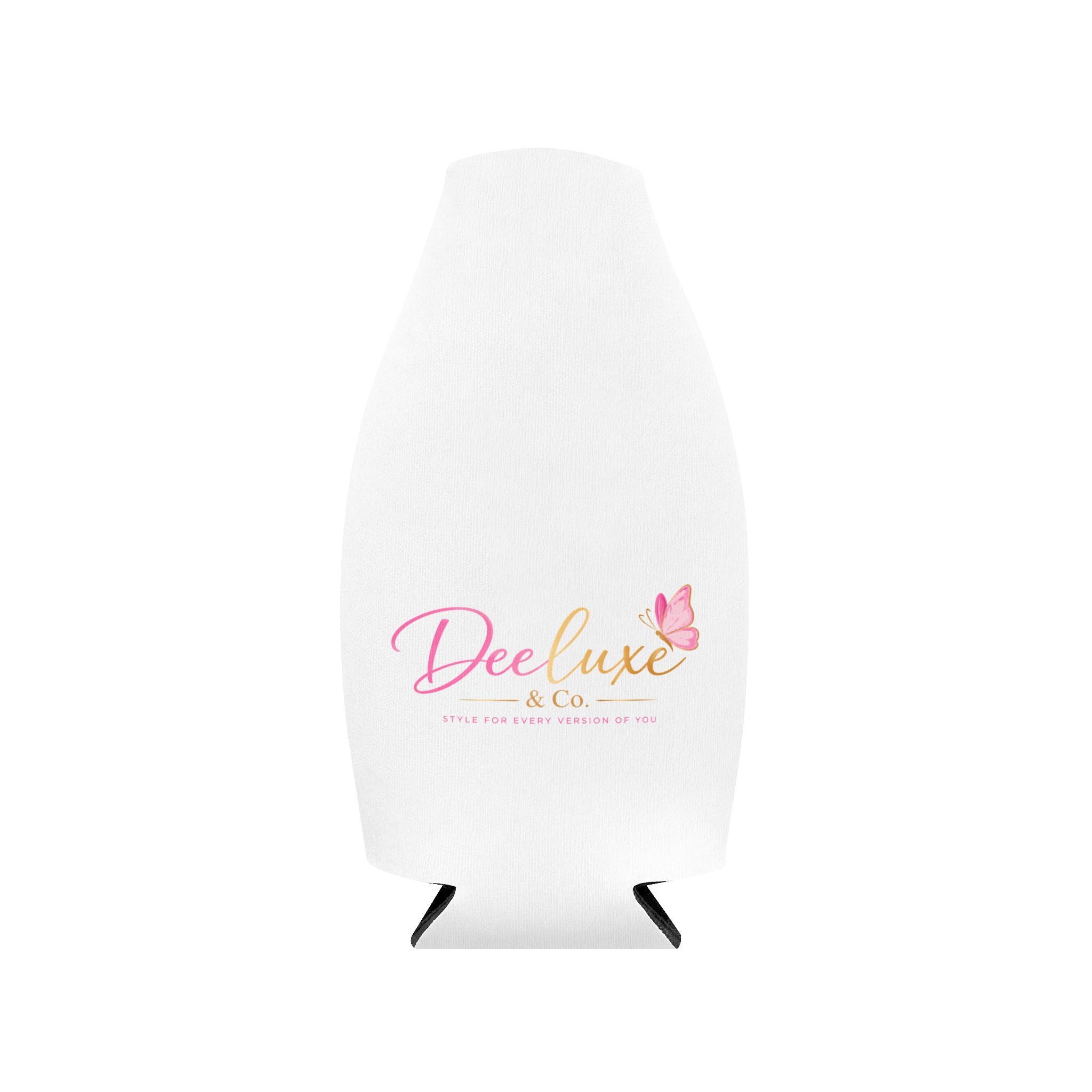 Zip-Up Bottle Cooler Sleeve — DeeLuxe Neoprene Can & Bottle Insulator with Zipper
