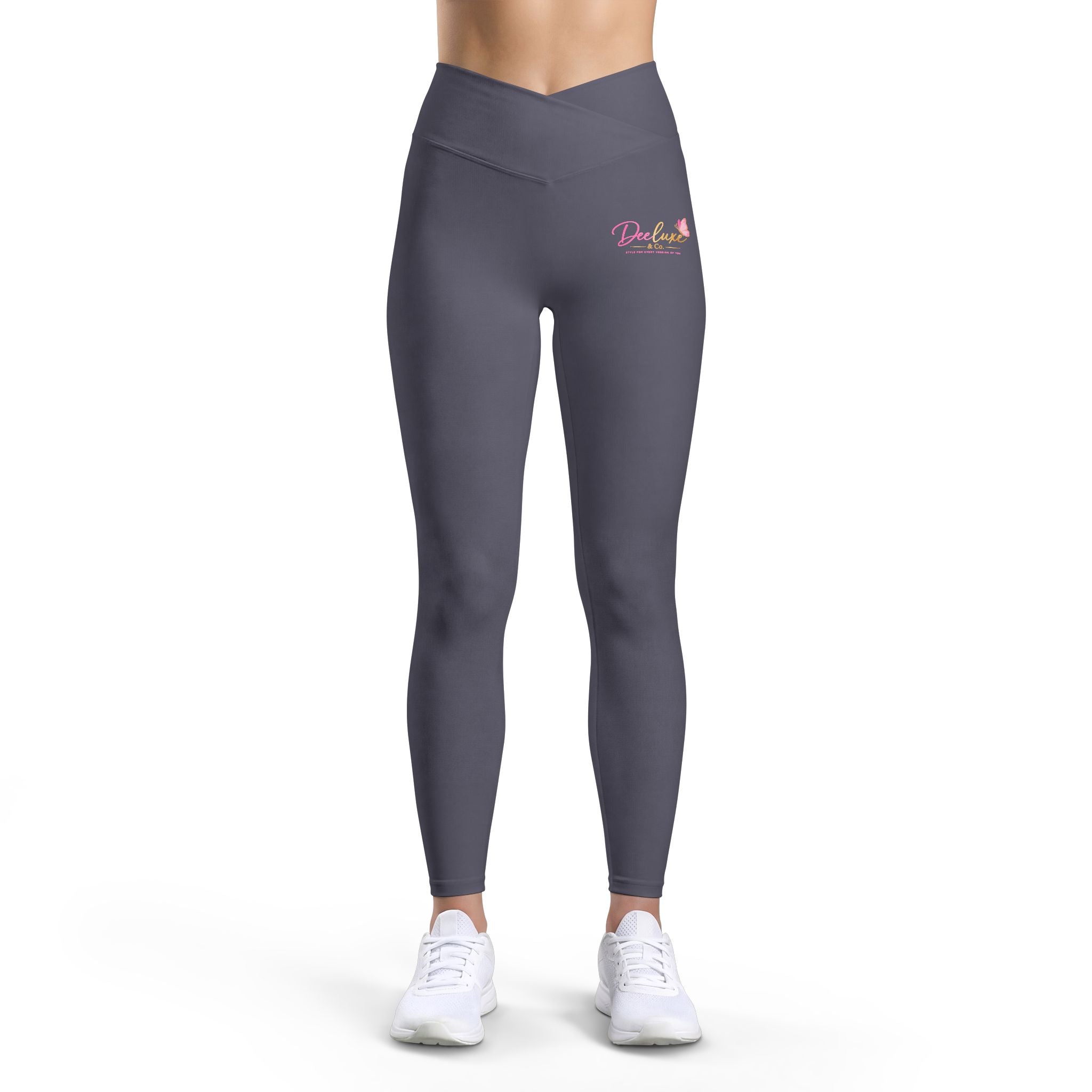 Luxe Leggings — High-Waist Activewear with DeeLuxe & Co Logo