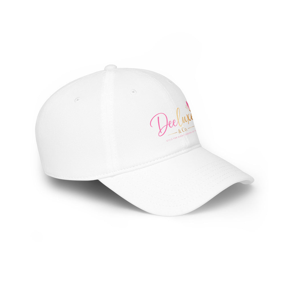 DeeLuxe Signature Baseball Cap — Embroidered Butterfly Logo Low Profile Cap