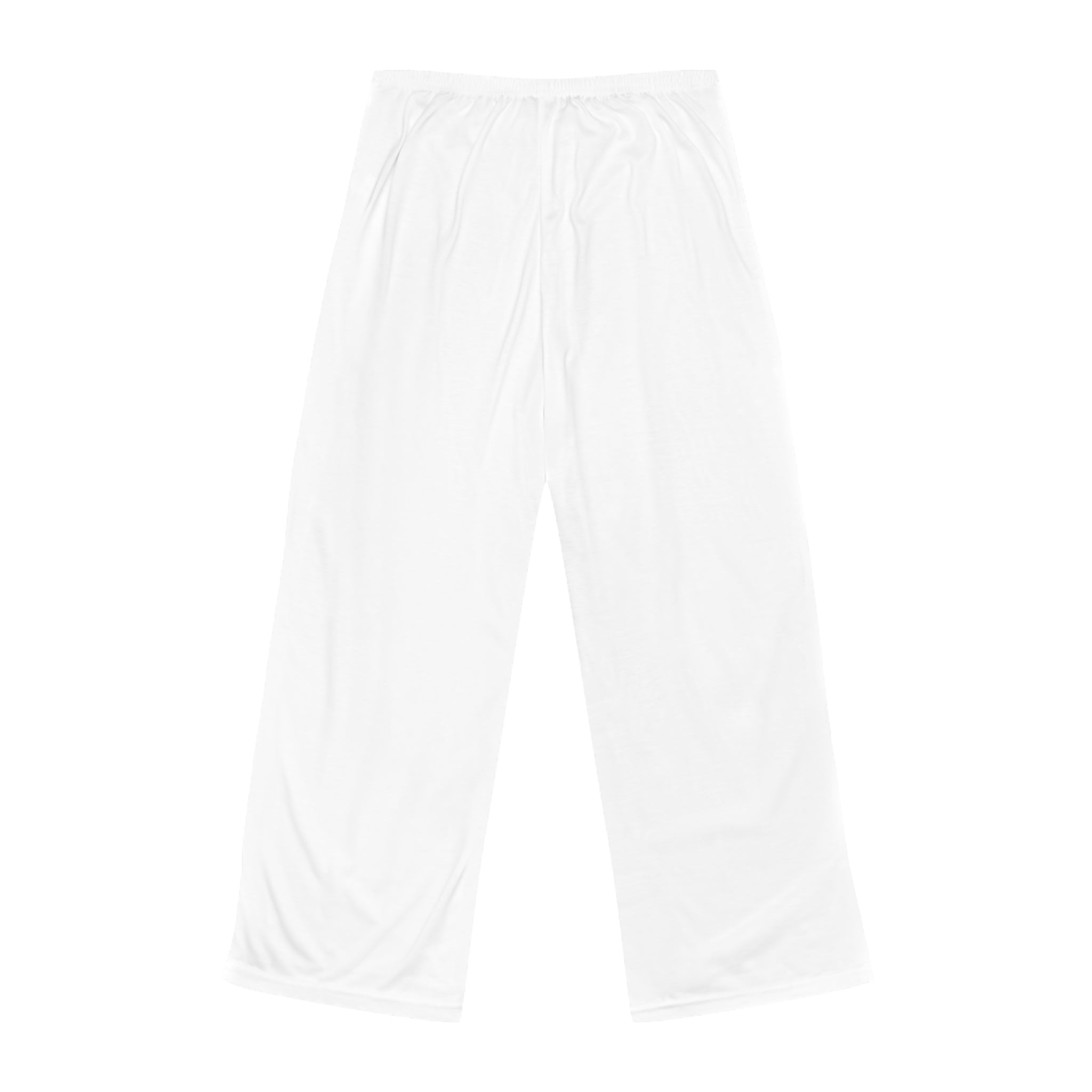 Luxe Mom Pajama Pants — Soft White Lounge Sleepwear with Pink 'DeeLuxe' Logo