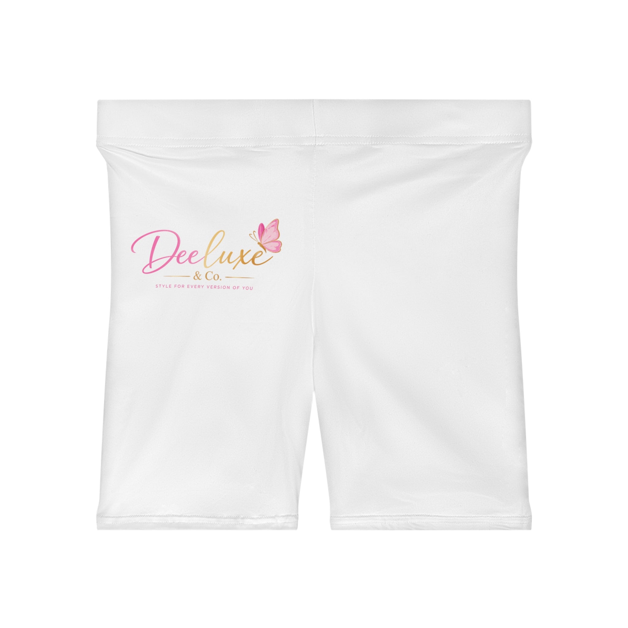 Biker Shorts — Deeluxe & Co. Pink Butterfly Logo Activewear