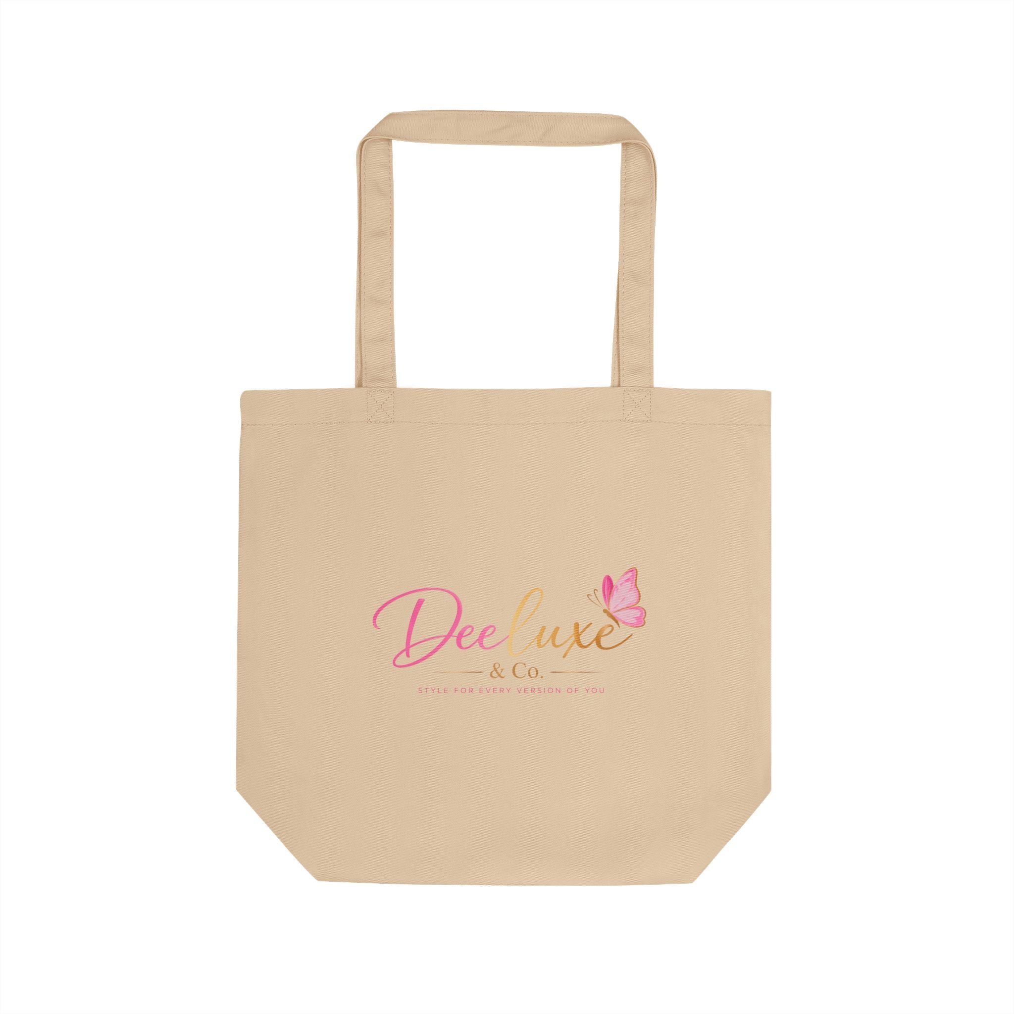 Eco Tote Bag — ‘Deeluxe & Co’ Pink Script Logo Tote (The Glow Up Is Personal)