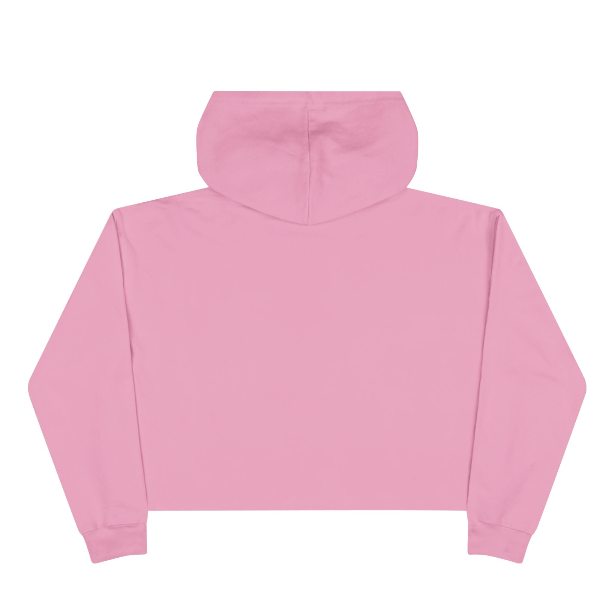 Cropped Hoodie — Deluxe Bliss Logo with Pink Butterfly