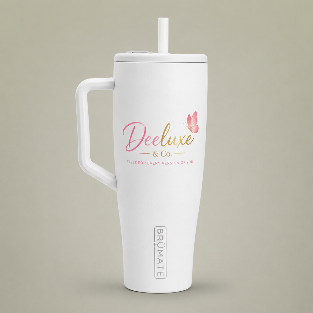 40oz Insulated Engraved Tumbler with Handle & Lid — Large Travel Mug