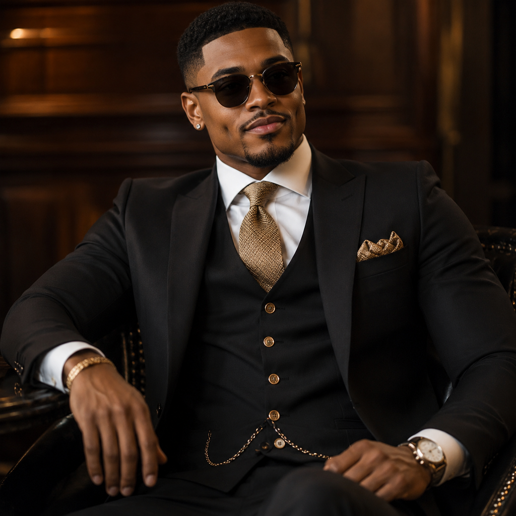 Men's High-grade Gentleman Temperament Slim Three-piece Suit