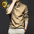 Men's Long Sleeve Wrinkle Resistant Casual White Shirt