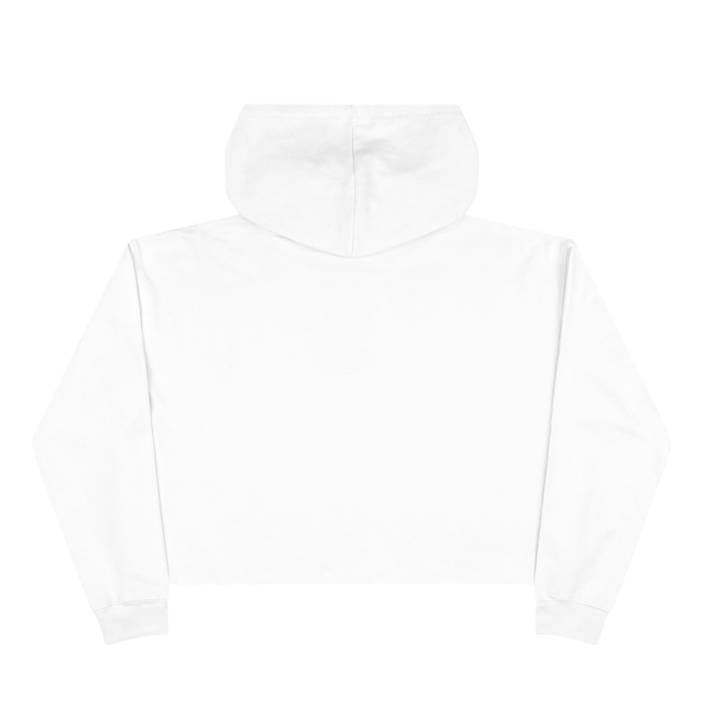 Cropped Hoodie — Deluxe Bliss Logo with Pink Butterfly