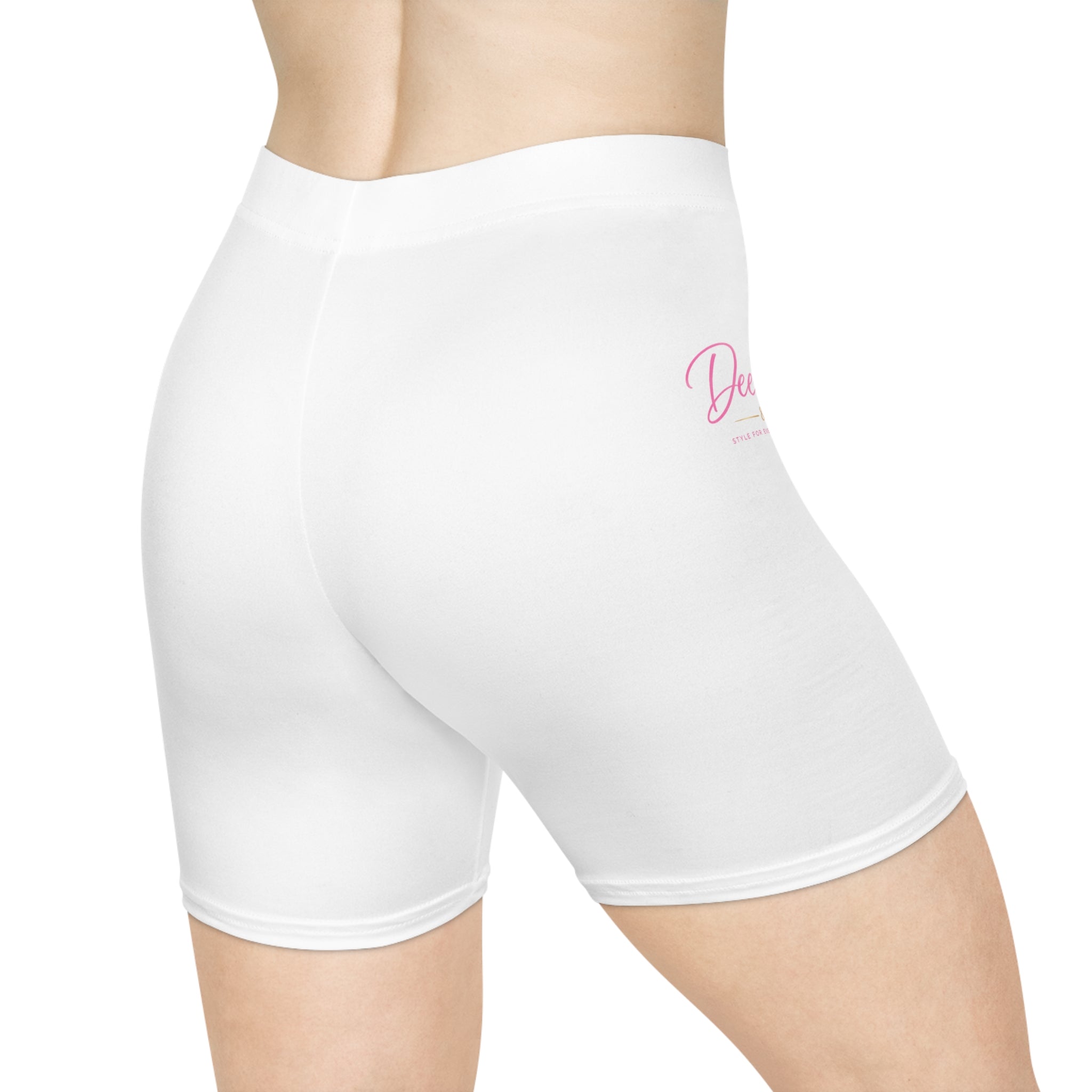 Biker Shorts — Deeluxe & Co. Pink Butterfly Logo Activewear