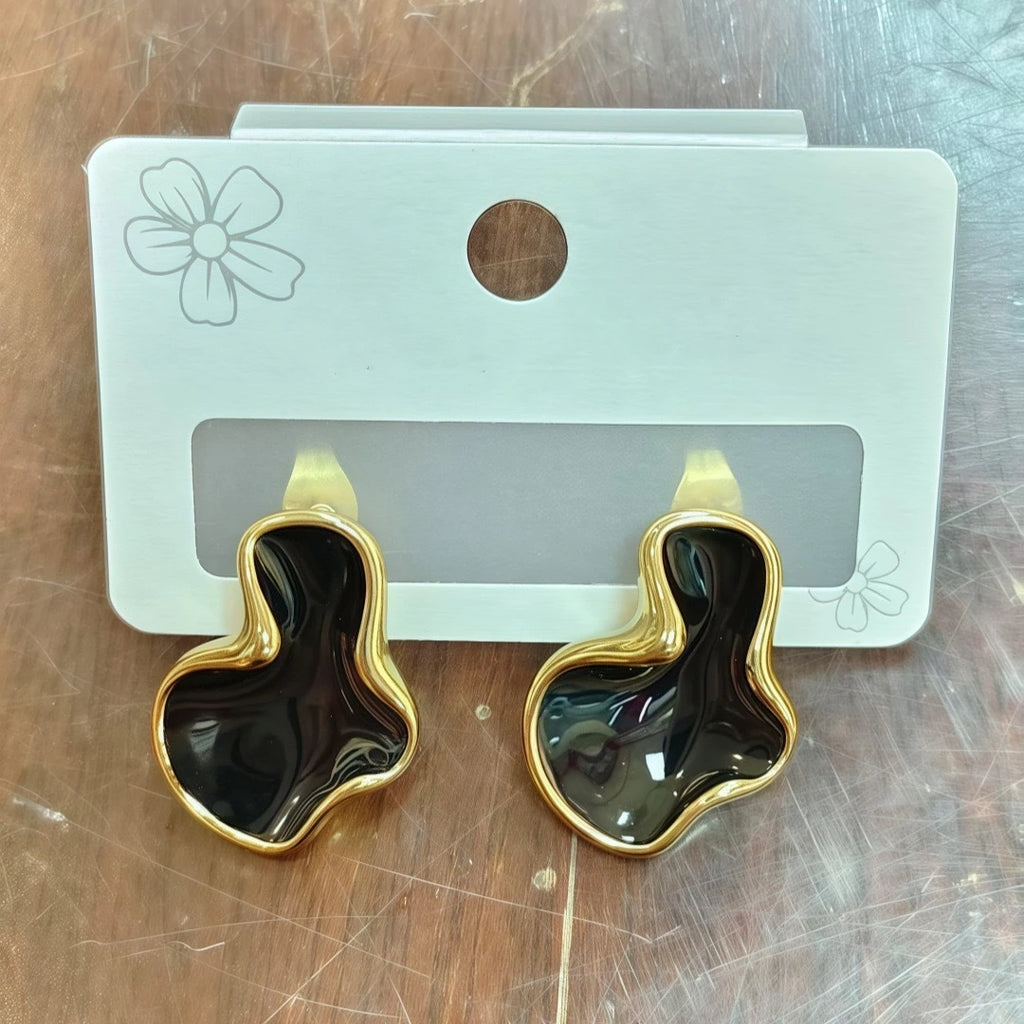 Artistic Abstract Color Cloud Irregular Stud Earrings