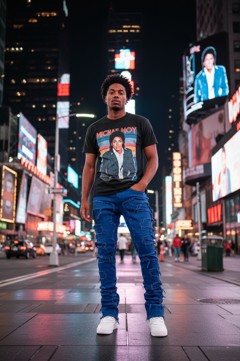 Destroyed Slim Fit Jeans — view 8 | DeeLuxe & Co.