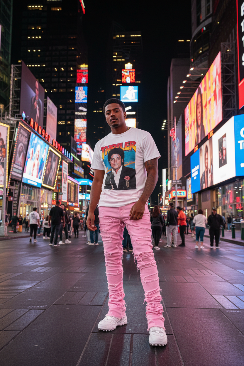 Destroyed Slim Fit Jeans — view 3 | DeeLuxe & Co.