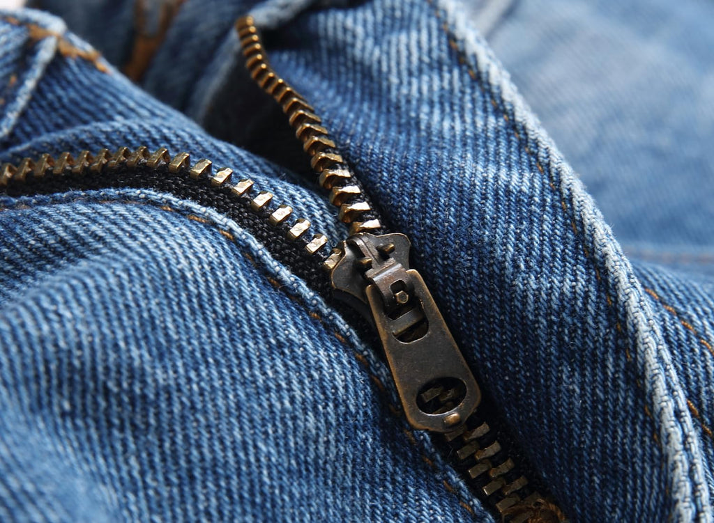 Men's Ripped Regular Straight Leg Fit Jeans