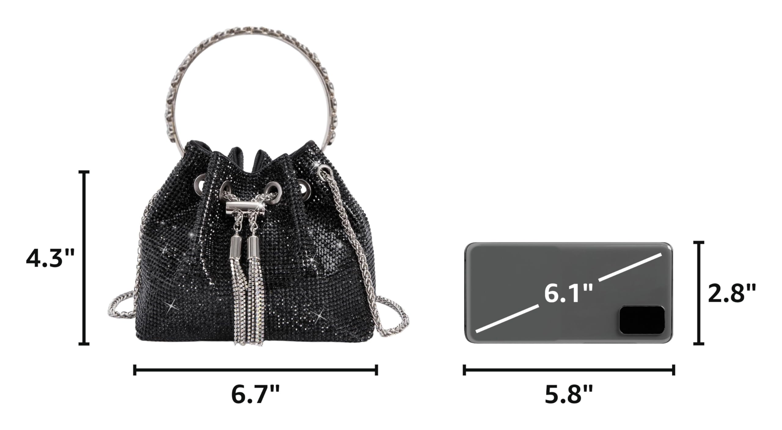Sweetovo Bling Crystal Rhinestone Purse