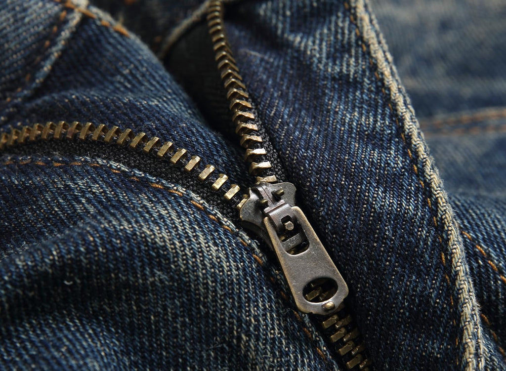 Men's Ripped Regular Straight Leg Fit Jeans