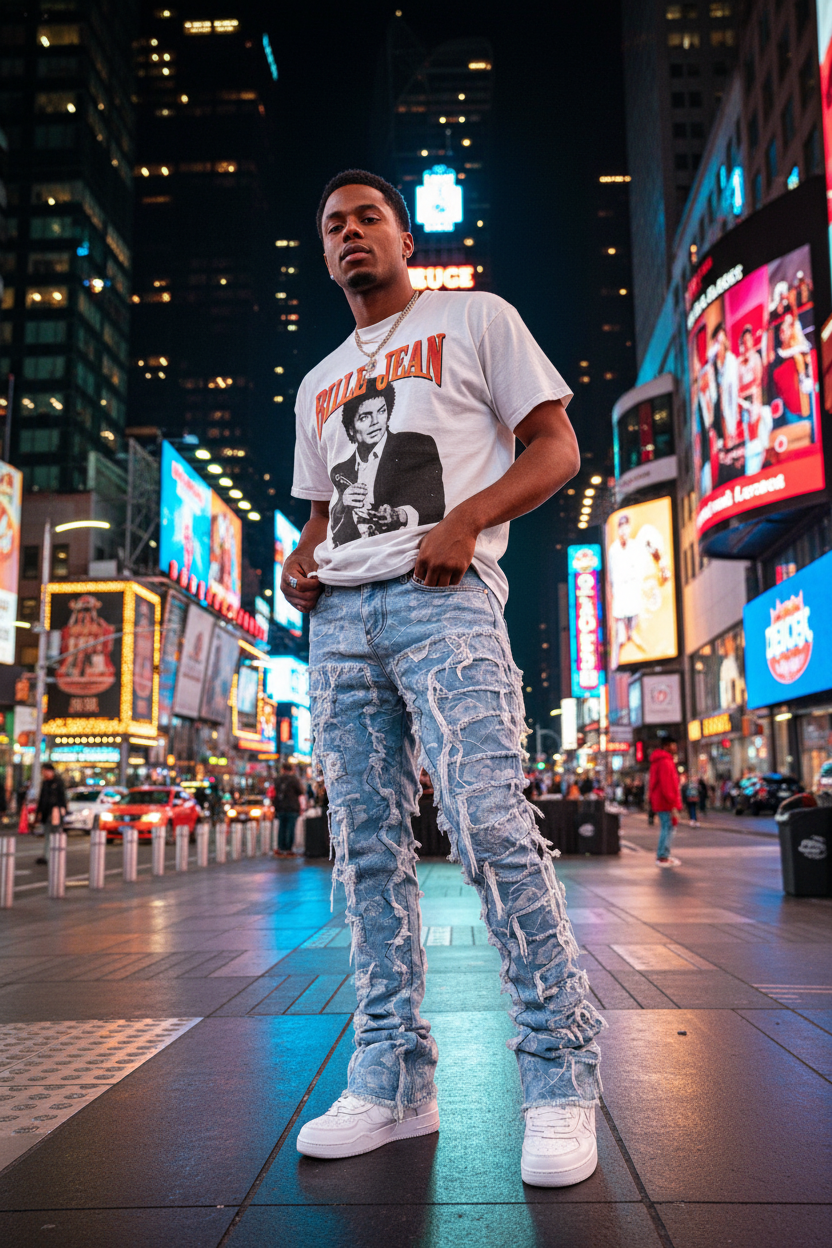 Destroyed Slim Fit Jeans — view 11 | DeeLuxe & Co.