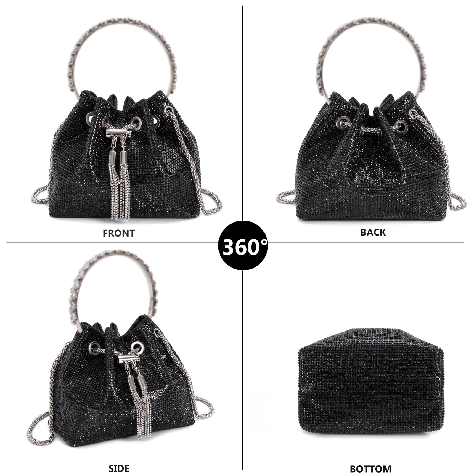 Sweetovo Bling Crystal Rhinestone Purse