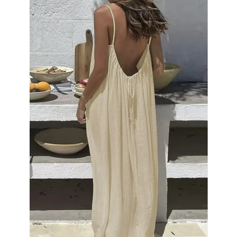 2026 Loose-Fit Spaghetti Strap Dress