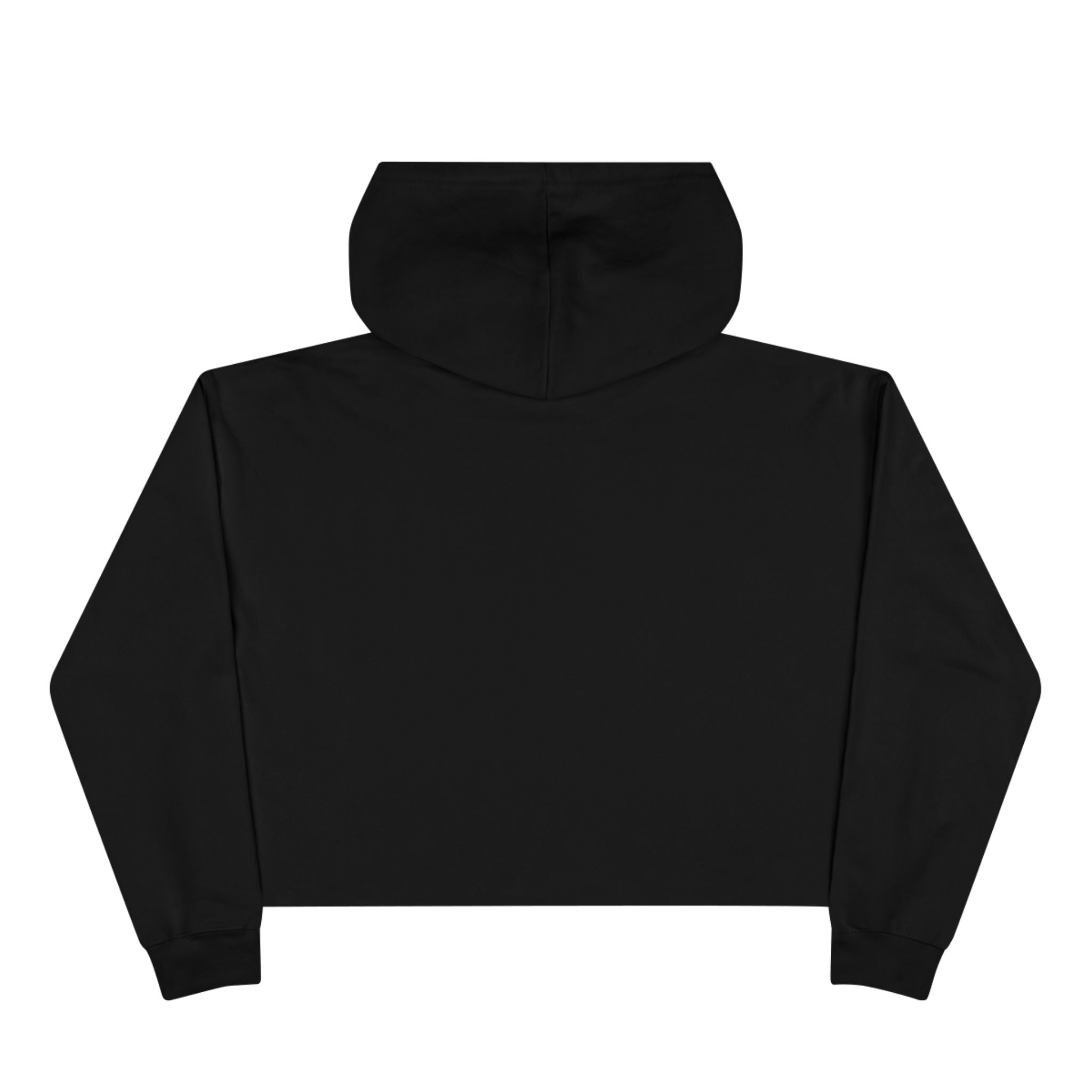 Cropped Hoodie — Deluxe Bliss Logo with Pink Butterfly