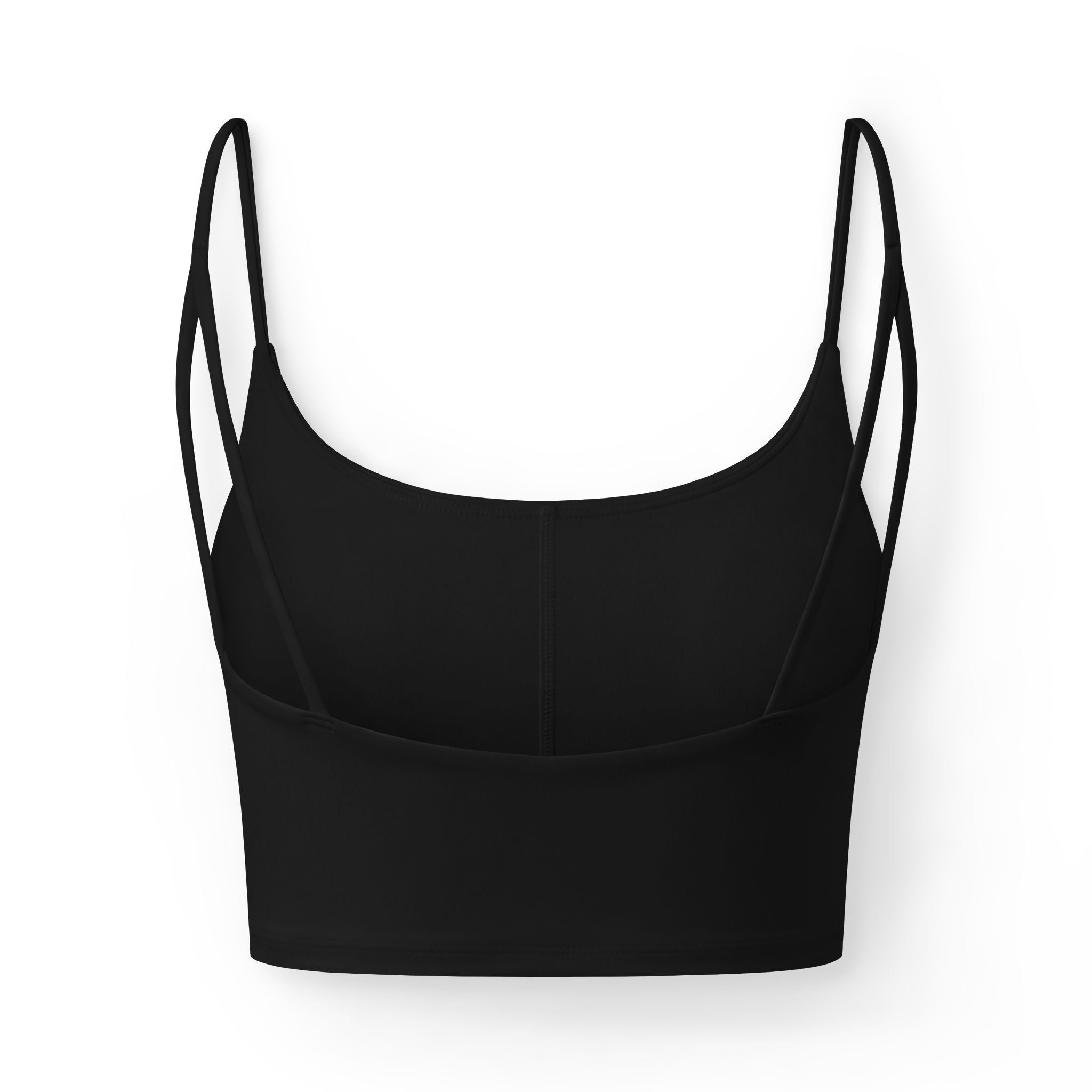 Luxe Women's Bralette — Black Crop Bra with 'Deeluxe' Pink Logo