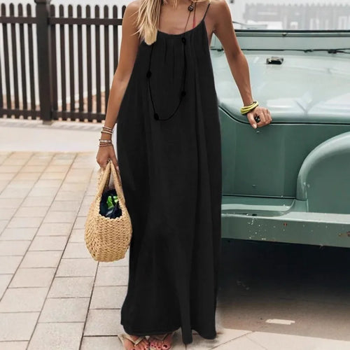 2026 Loose-Fit Spaghetti Strap Dress