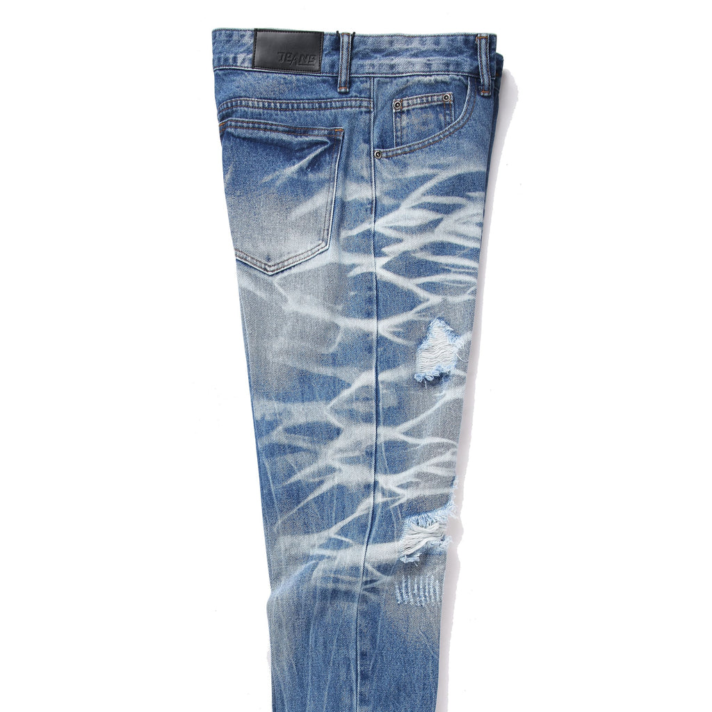 Men's Ripped Regular Straight Leg Fit Jeans