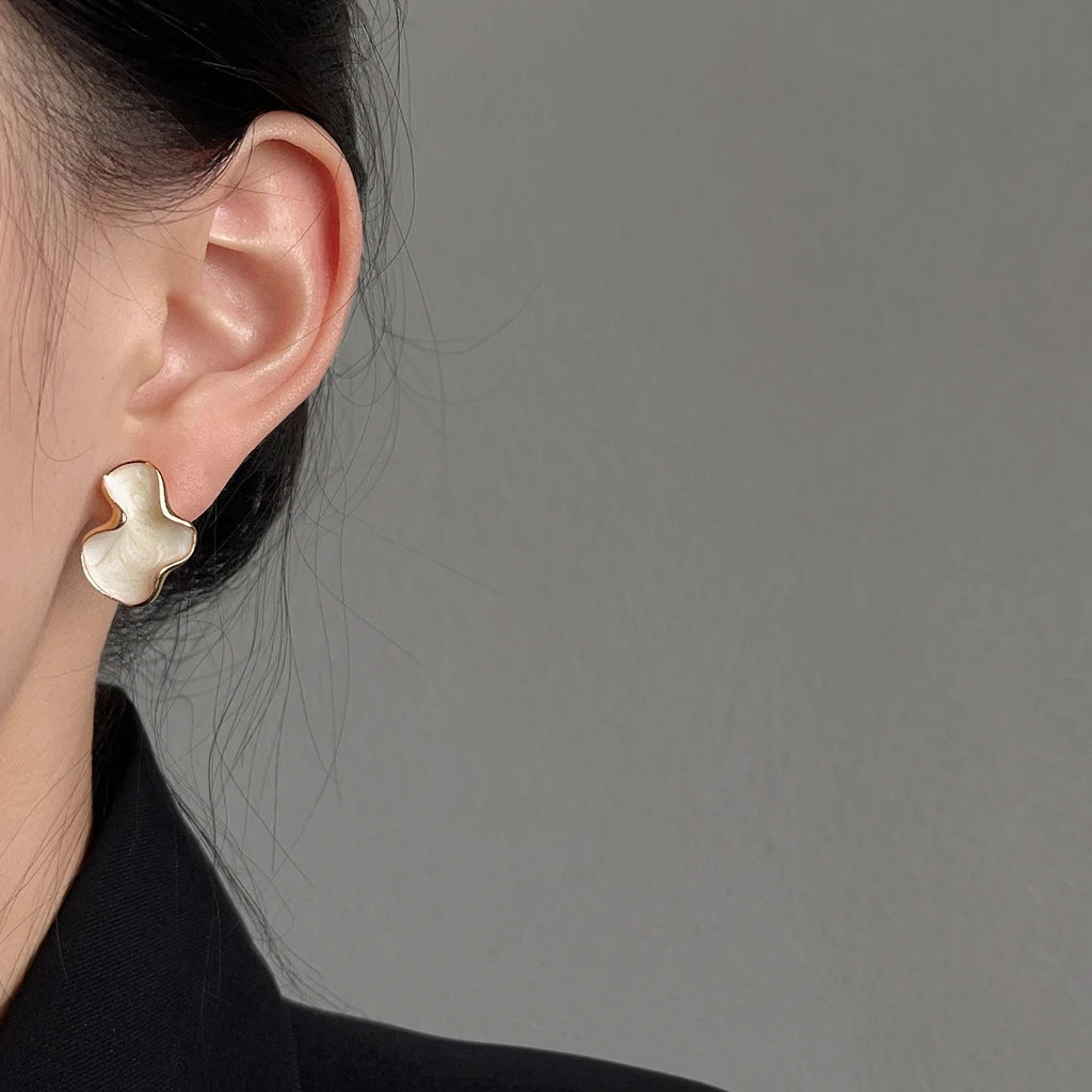 Artistic Abstract Color Cloud Irregular Stud Earrings