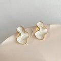 Artistic Abstract Color Cloud Irregular Stud Earrings