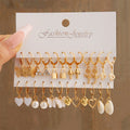 Metal earrings 24-piece set