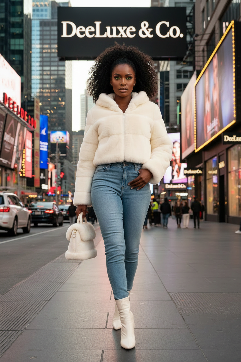 Faux Fur Hooded Jacket
