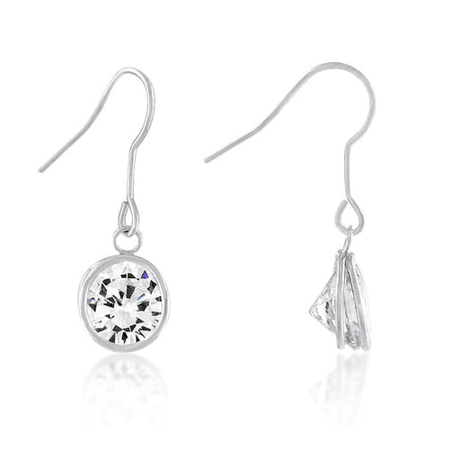 Bezel Solitaire Stud Earrings | DeeLuxe & Co.