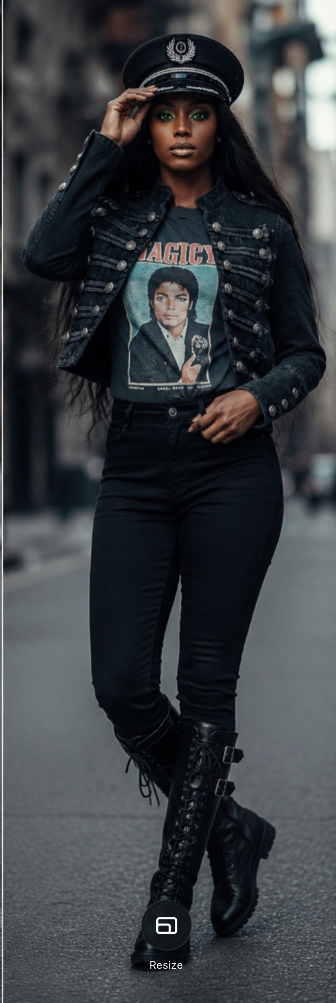 Streetwear “Michael Jackson” Inspired 2026 Denim Jacket — view 3 | DeeLuxe & Co.