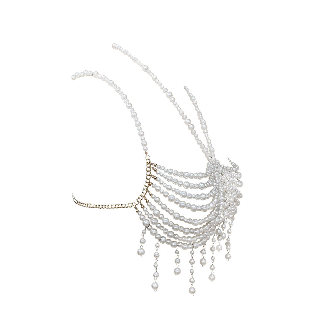 Handmade Beaded Pearl Tassel Top