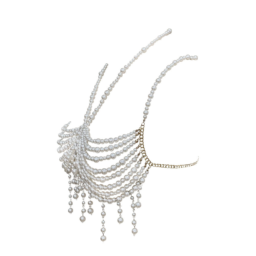 Handmade Beaded Pearl Tassel Top