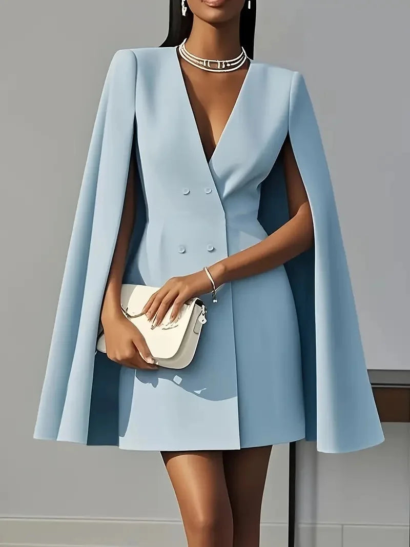 Autumn double-Breasted Suit Dress — view 4 | DeeLuxe & Co.