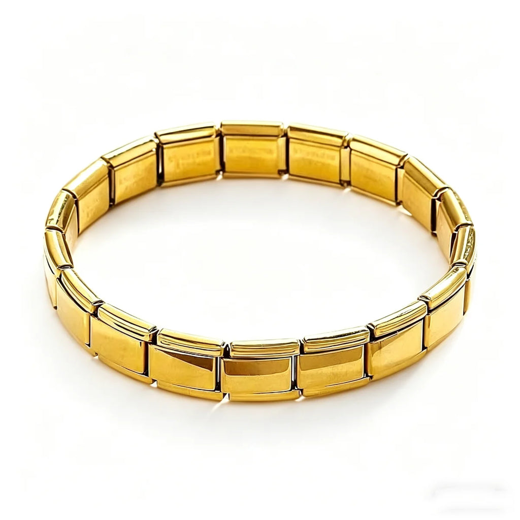 Unisex Stainless Steel Stretch Link Bracelet For Daily Wear