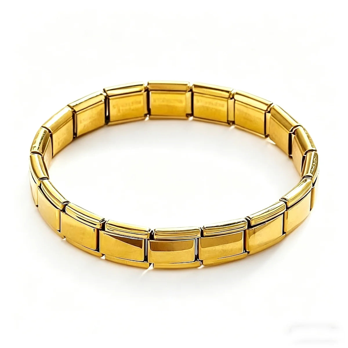 Unisex Stainless Steel Stretch Link Bracelet For Daily Wear