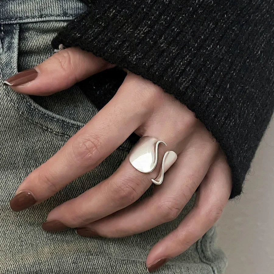 925 Sterling Silver Open Ring for Women Minimalist