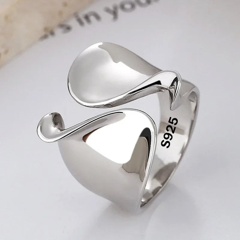 925 Sterling Silver Open Ring for Women Minimalist