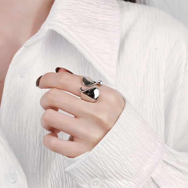 925 Sterling Silver Open Ring for Women Minimalist
