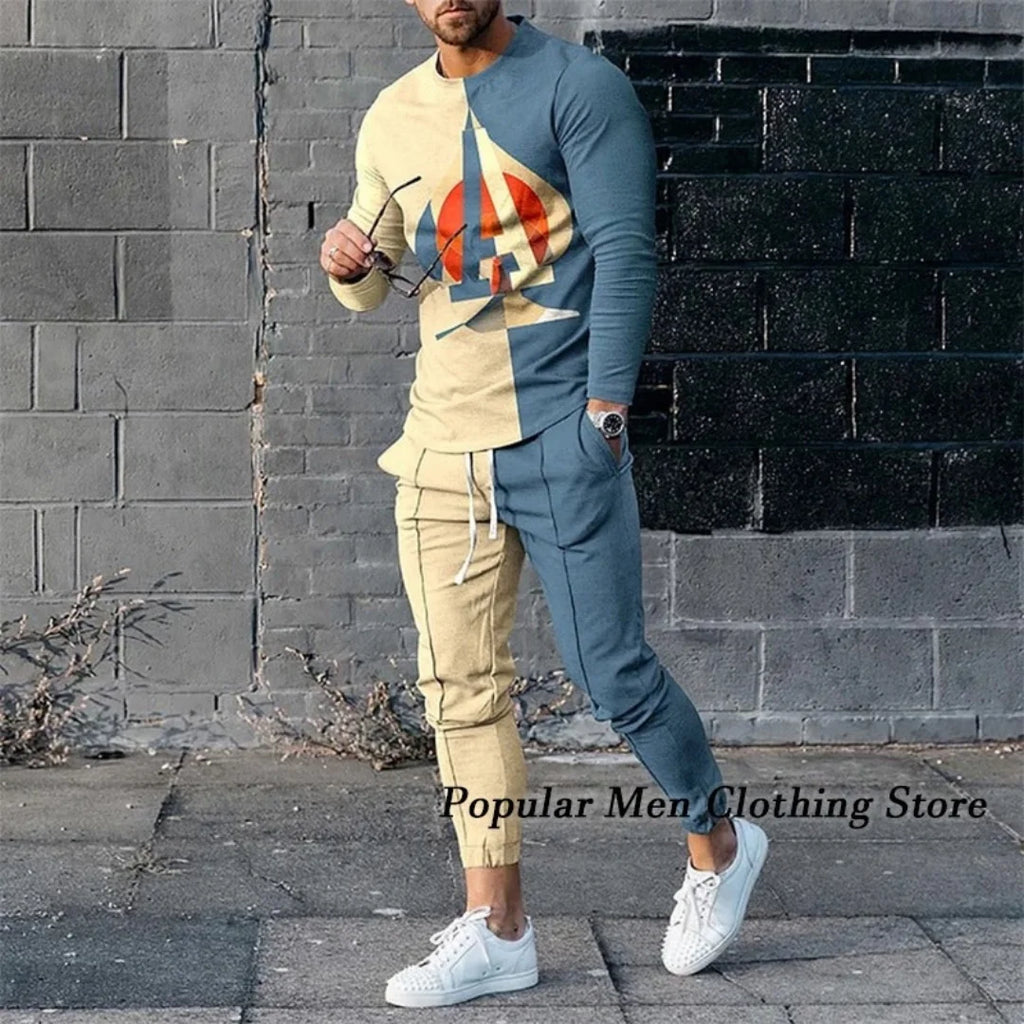 Men Fashion 2 Piece Tracksuit