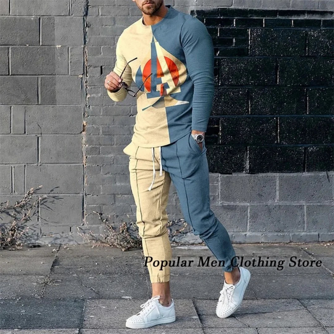 Men Fashion 2 Piece Tracksuit