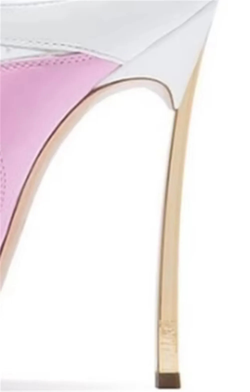 Linamong Pink Black Clear PVC Patchwork Metal Stiletto Heel Short Boots Pointed Toe Lace-up Unique Style Thin Heel Ankle Booties