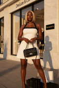 Sexy Black and White Mini Dress Vivian