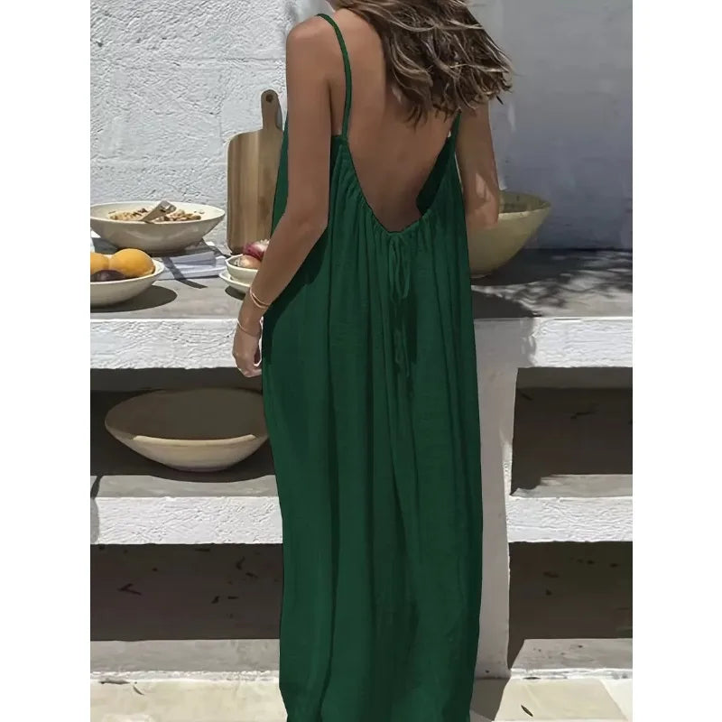 2026 Loose-Fit Spaghetti Strap Dress